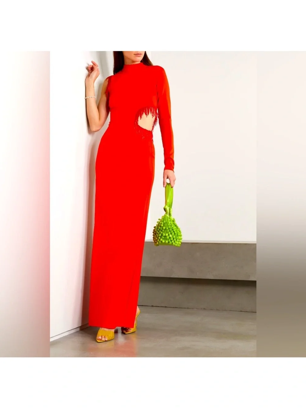 STAUD Formal Cut-Out Red Gown - Picture 2 of 16